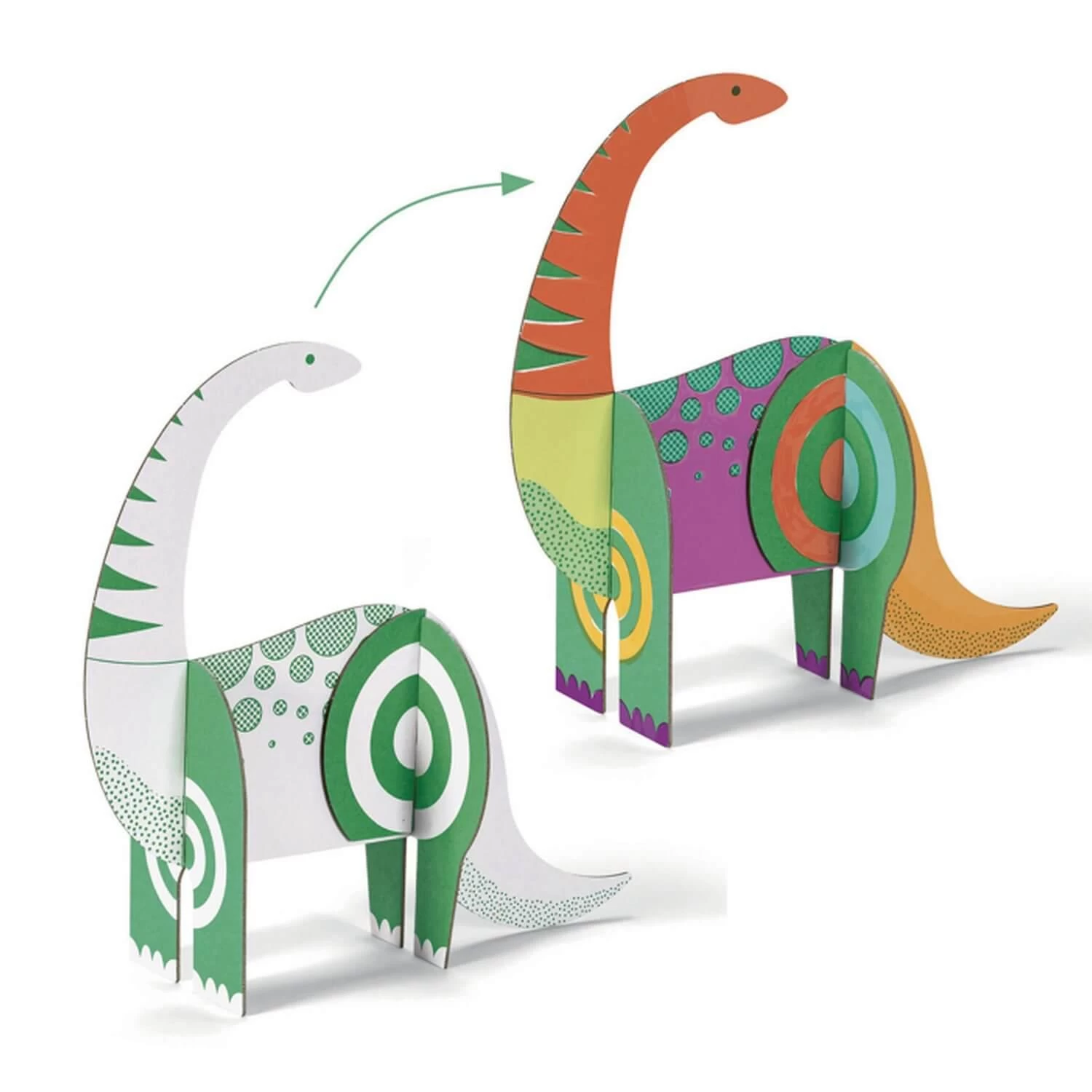 Djeco Colorie Assemble Joue : Les Dinosaures 2 Djeco Colorie Assemble Joue : Les Dinosaures – Image 2