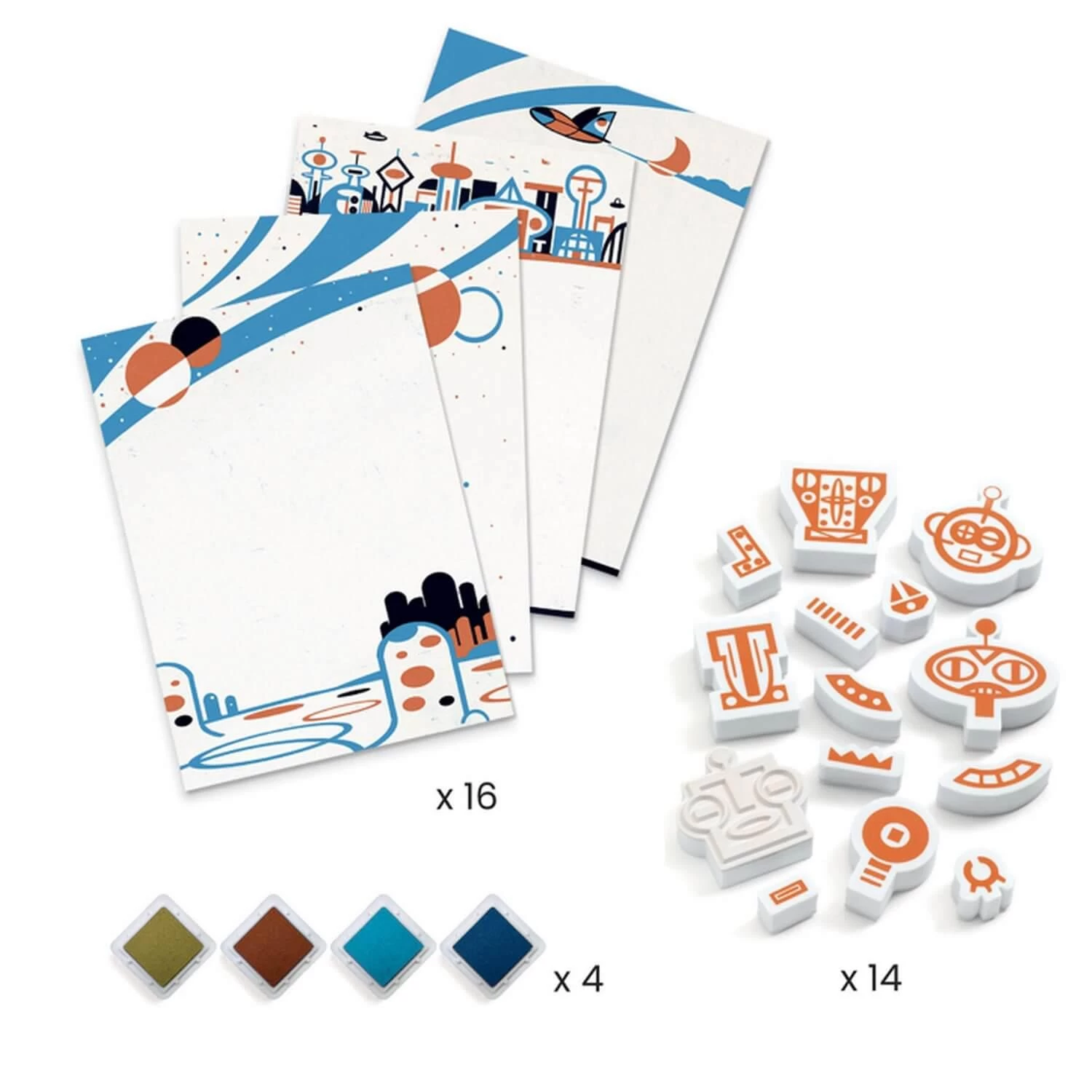 Djeco Tampons Mix And Match : Alien Robots 2 Djeco Tampons Mix And Match : Alien Robots – Image 2