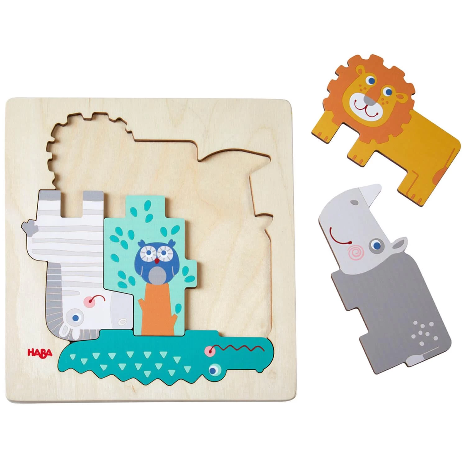 Haba Puzzle En Bois 5 Pièces : Dans La Jungle 2 Haba Puzzle En Bois 5 Pièces : Dans La Jungle – Image 2