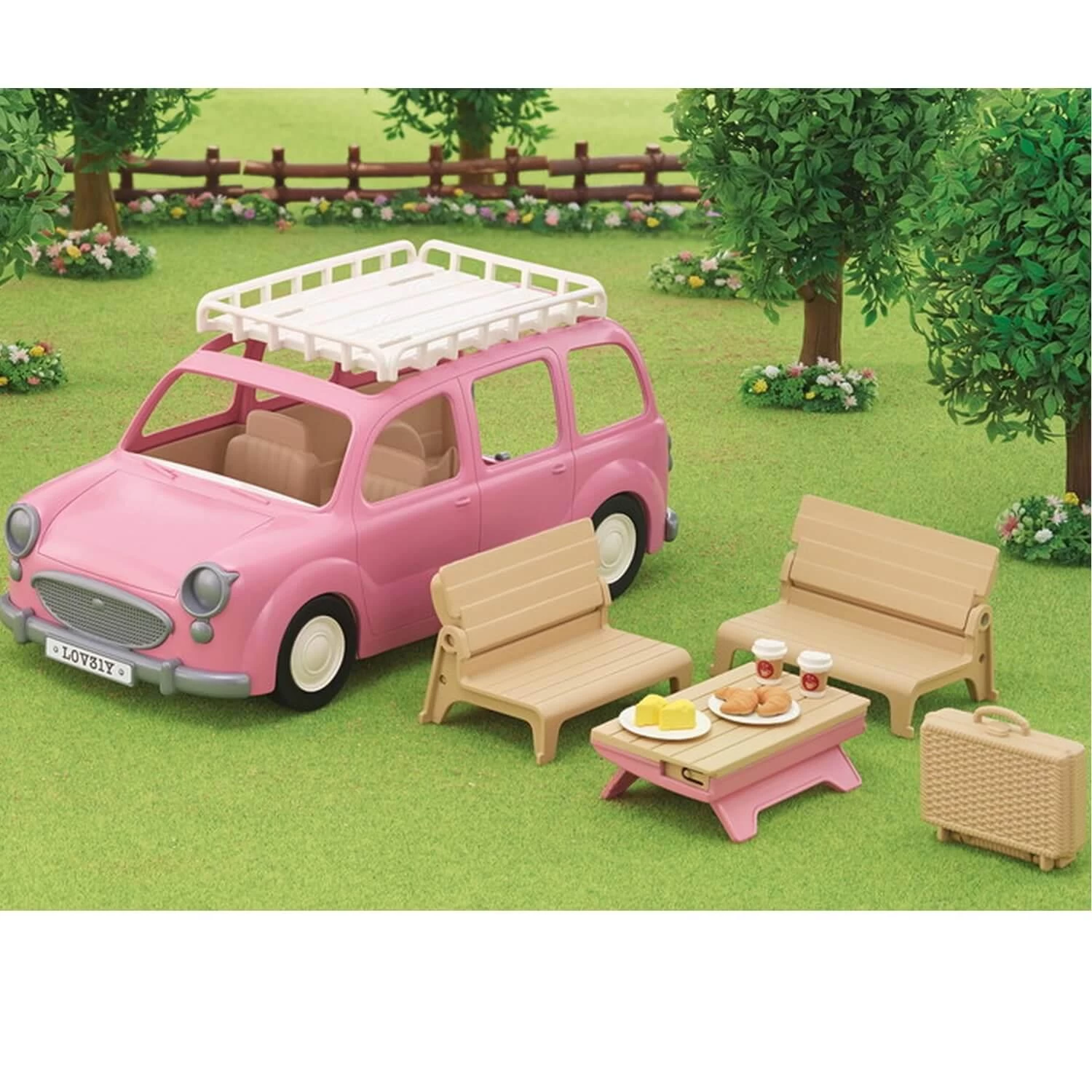 Sylvanian Families 5535 : Le Monospace Rose Et Set De Pique-nique 2 Sylvanian Families 5535 : Le Monospace Rose Et Set De Pique-nique – Image 2