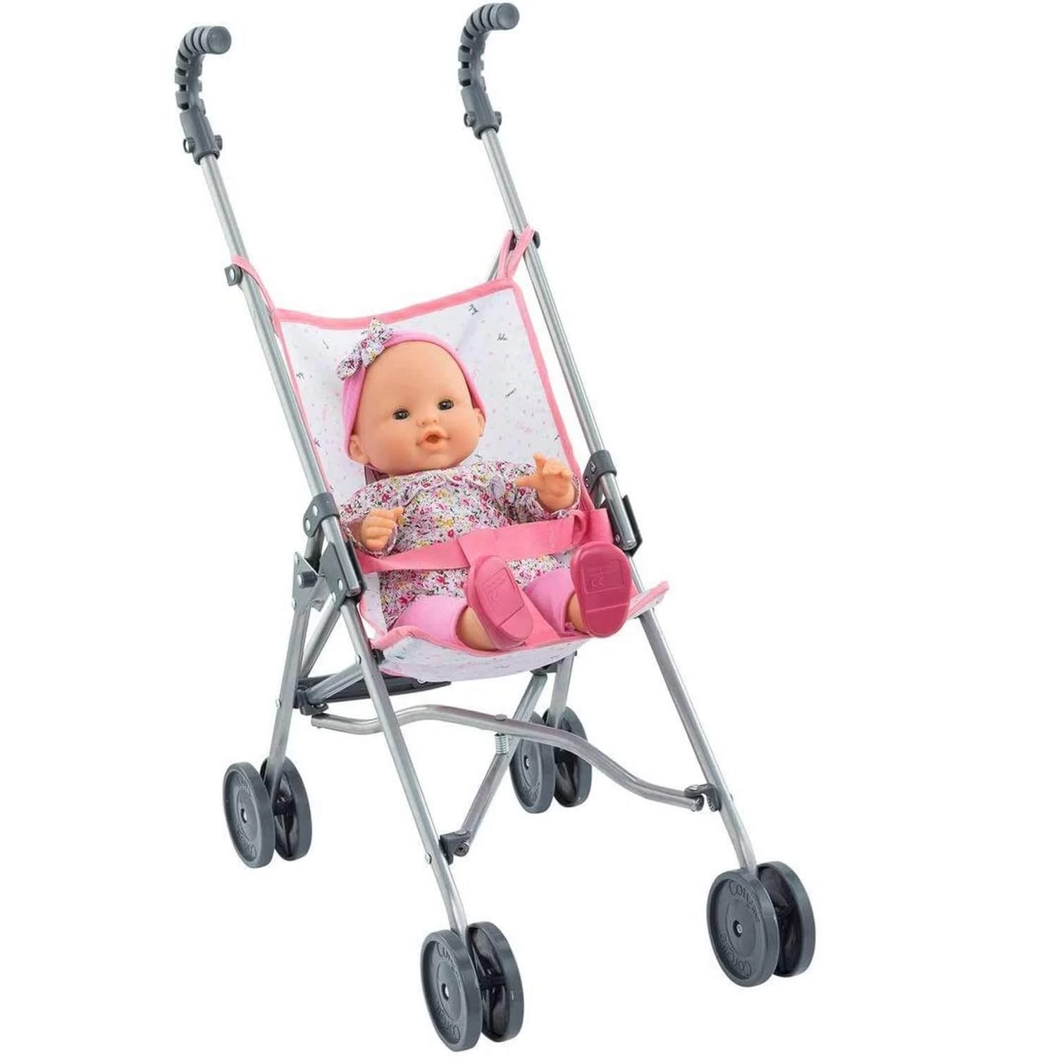 Accessoires Pour Poupon Corolle 36/42/52 Cm : Poussette Canne Rose 2 Accessoires Pour Poupon Corolle 36/42/52 Cm : Poussette Canne Rose – Image 2