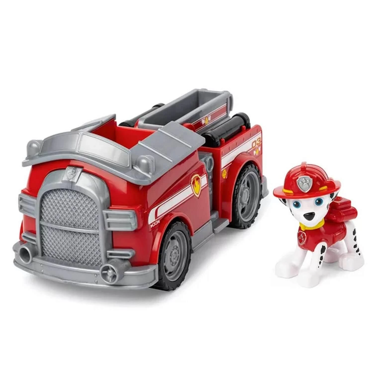 SPIN MASTER VÉHICULE ET FIGURINE PAT'PATROUILLE (PAW PATROL) - Camion De Pompier De Marcus 2 SPIN MASTER VÉHICULE ET FIGURINE PAT'PATROUILLE (PAW PATROL) - Camion De Pompier De Marcus – Image 2