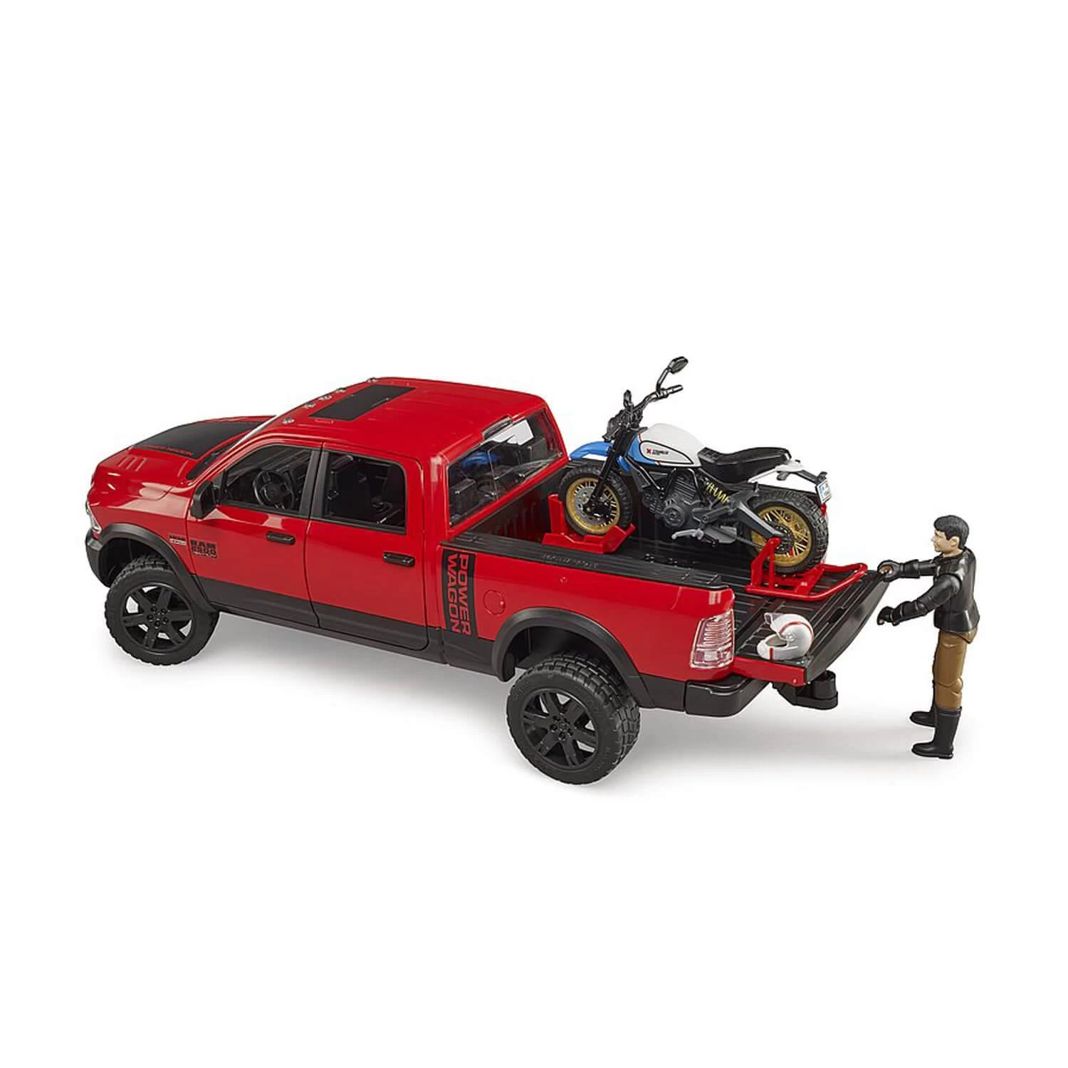 Bruder Véhicule Pick-up RAM 2500 Power Wagon Avec Ducati Desert Sled Et Co 2 Bruder Véhicule Pick-up RAM 2500 Power Wagon Avec Ducati Desert Sled Et Co – Image 2