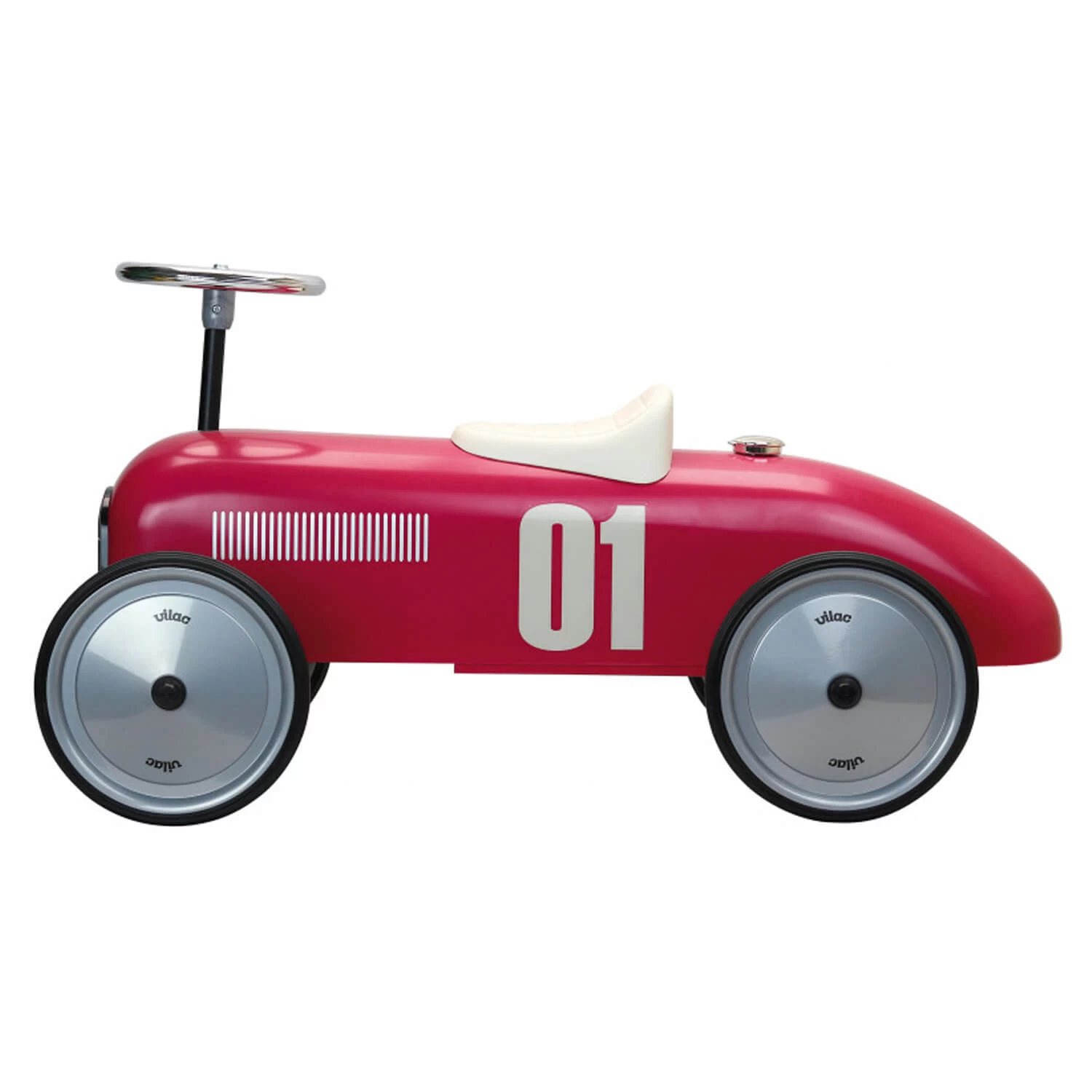 Vilac Porteur Voiture Vintage : Framboise 3 Vilac Porteur Voiture Vintage : Framboise – Image 3