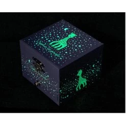 Trousselier BOITE A MUSIQUE CUBE PHOSPHORESCENT SOPHIE LA GIRAFE BLEU -Merci tys p3 FULL 35