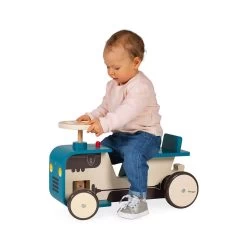 Janod Porteur Tracteur En Bois : Bleu 7 Janod Porteur Tracteur En Bois : Bleu -Merci tys p3 FULL 377