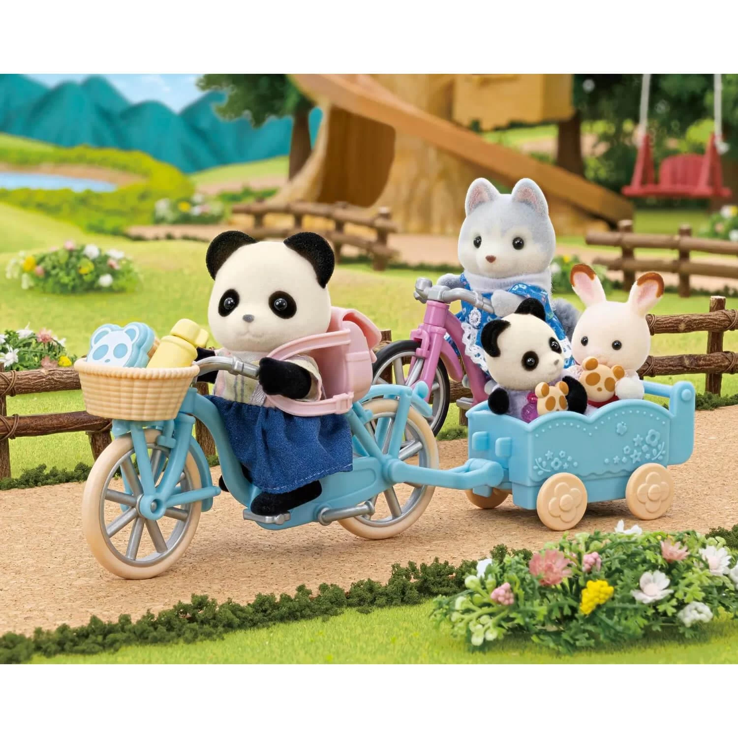 Sylvanian Families Sylvanian Family 5652 : La Fille Panda, Son Vélo Et Sa Remorque 3 Sylvanian Families Sylvanian Family 5652 : La Fille Panda, Son Vélo Et Sa Remorque – Image 3