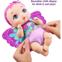 MATTEL Poupon My Garden Baby : Bébé Papillon Rose Boit Et Fait Pipi -Merci tys p3 FULL 470