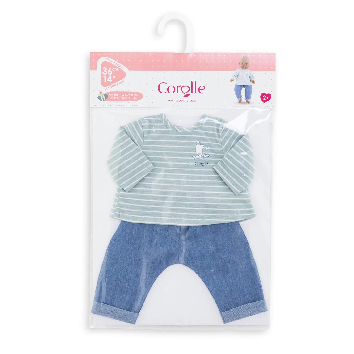 Vêtements Pour Grands Poupons 36 Cm Mon Classique Corolle : Pantalon Et Marinière Bords De Loire 3 Vêtements Pour Grands Poupons 36 Cm Mon Classique Corolle : Pantalon Et Marinière Bords De Loire – Image 3