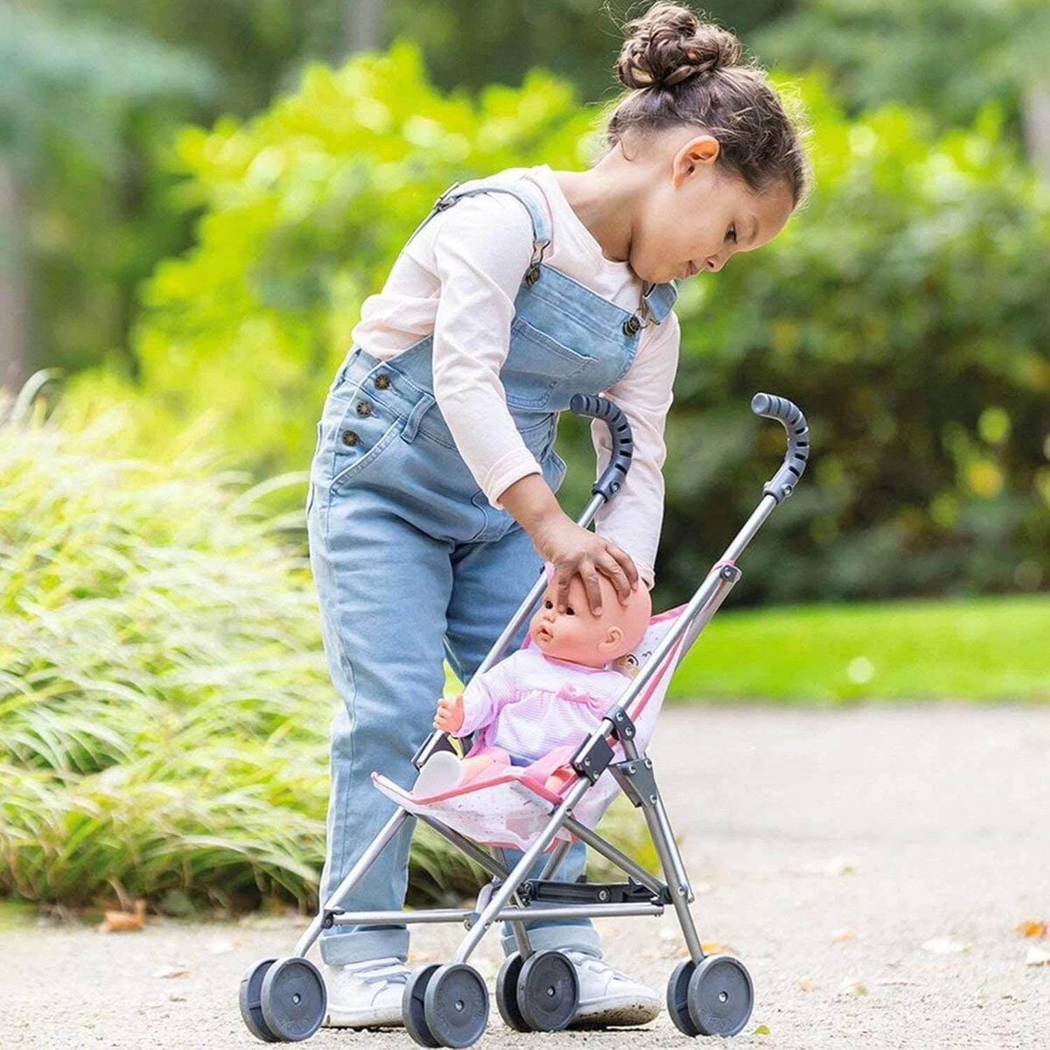 Accessoires Pour Poupon Corolle 36/42/52 Cm : Poussette Canne Rose 3 Accessoires Pour Poupon Corolle 36/42/52 Cm : Poussette Canne Rose – Image 3