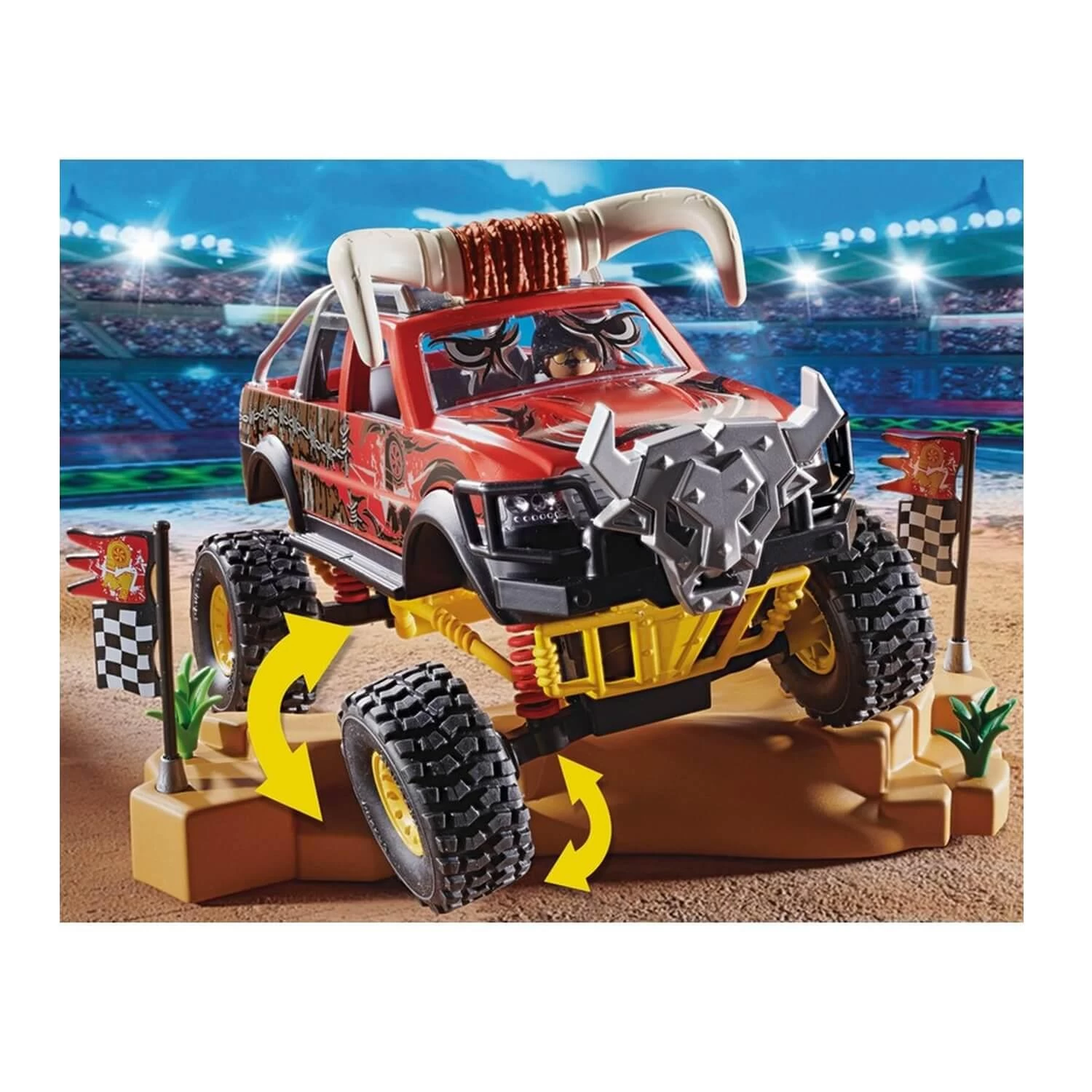 Playmobil 70549 Stuntshow : Stuntshow 4x4 De Cascade Taureau 3 Playmobil 70549 Stuntshow : Stuntshow 4x4 De Cascade Taureau – Image 3