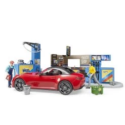 Bruder Station Service Bworld Avec Véhicule Et Station De Lavage -Merci tys p3 FULL 673