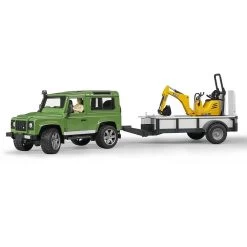 Bruder Land Rover Defender Avec Remorque, JBC Micro-pelleteuse Et Figurine -Merci tys p3 FULL 731
