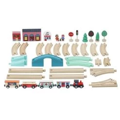 Vilac Circuit De Train Grand Express En Bois 40 Pièces -Merci tys p3 FULL 769