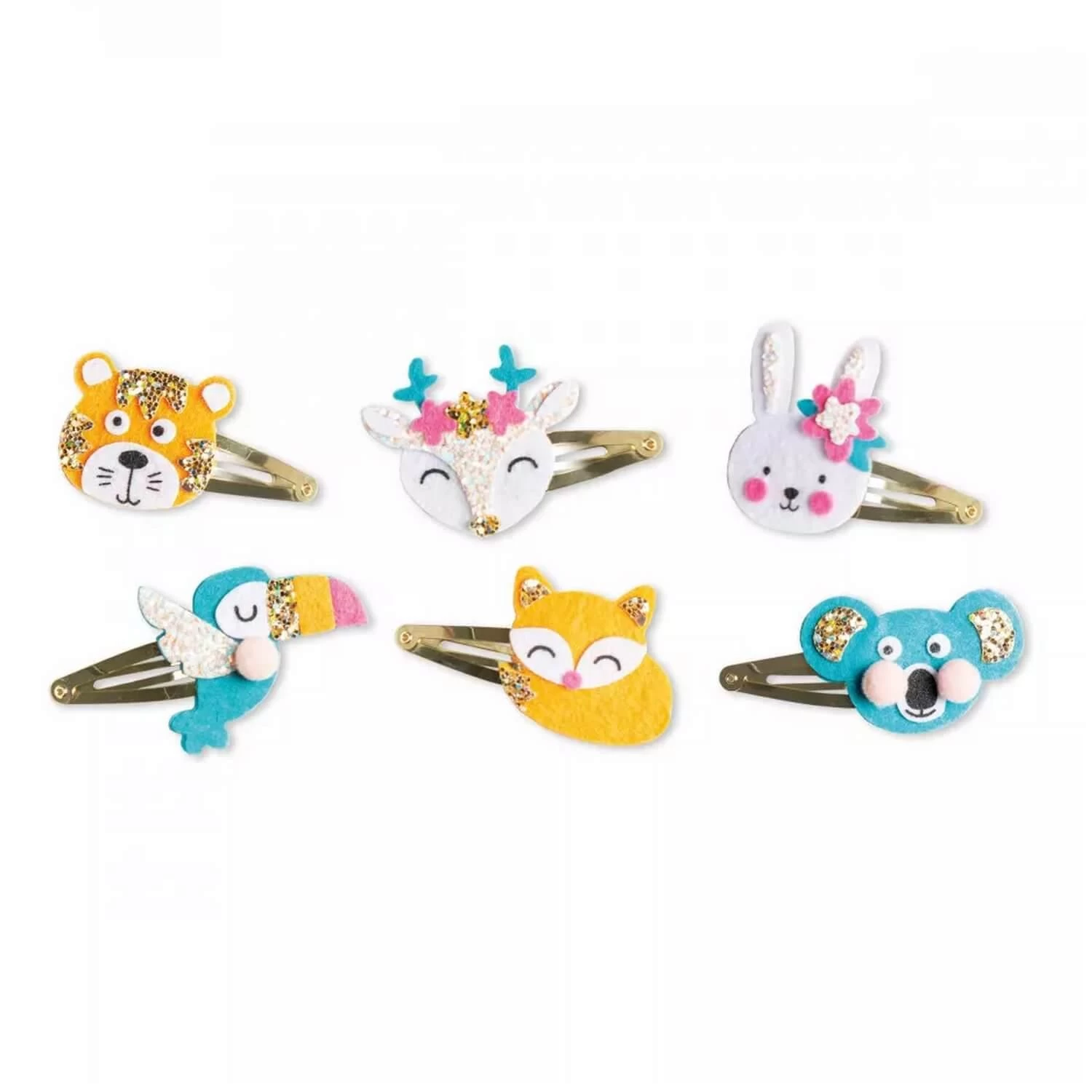 Janod Atelier Bijoux : 6 Barrettes Animaux Pailletés à Créer 3 Janod Atelier Bijoux : 6 Barrettes Animaux Pailletés à Créer – Image 3