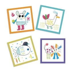 Djeco Coffret Coloriage Et Stickers : Les Animaux Rigolos -Merci tys p3 FULL 837