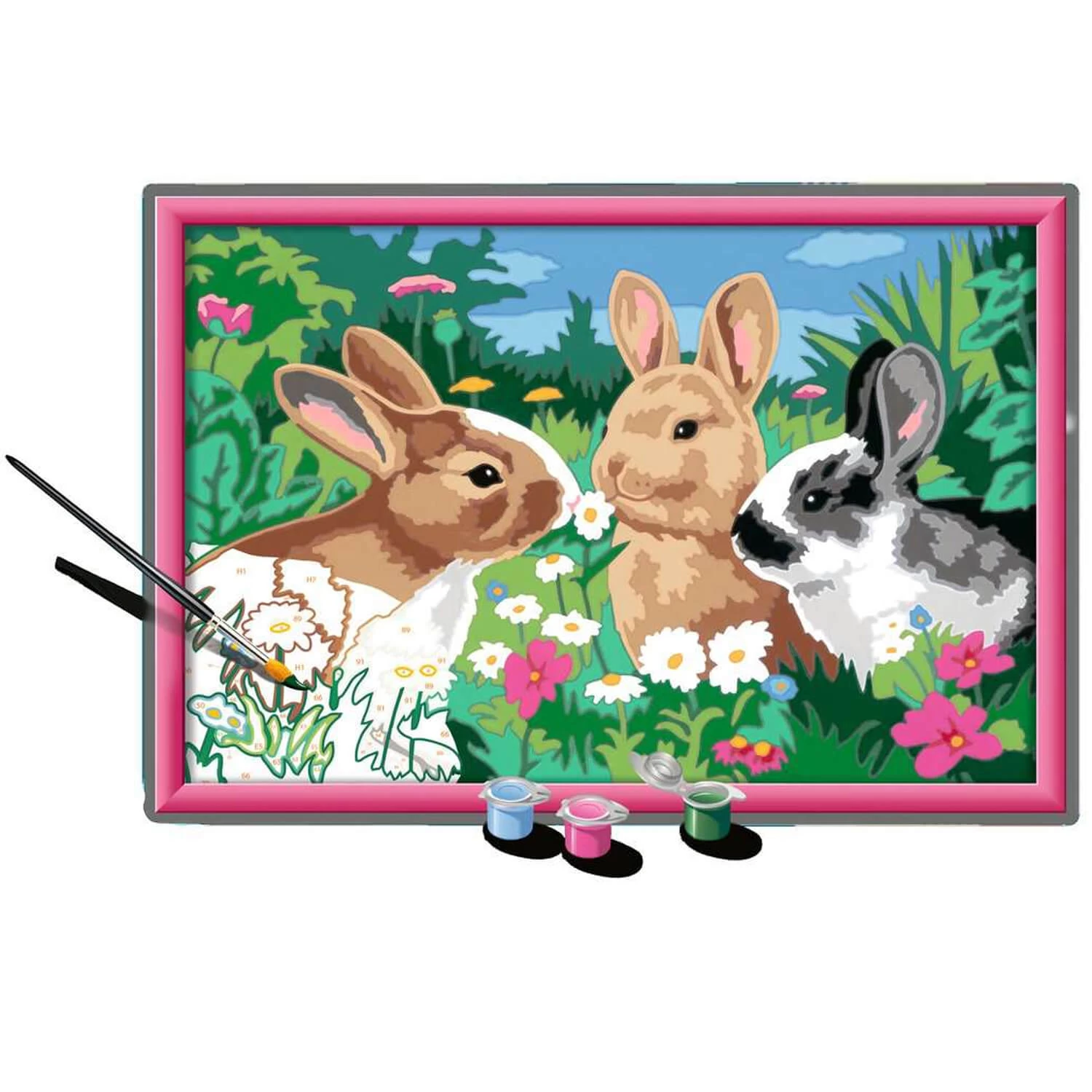 Ravensburger Peinture Au Numéro : Numéro D'Art Grand Format : Lapins Dans Le Pré 3 Ravensburger Peinture Au Numéro : Numéro D'Art Grand Format : Lapins Dans Le Pré – Image 3
