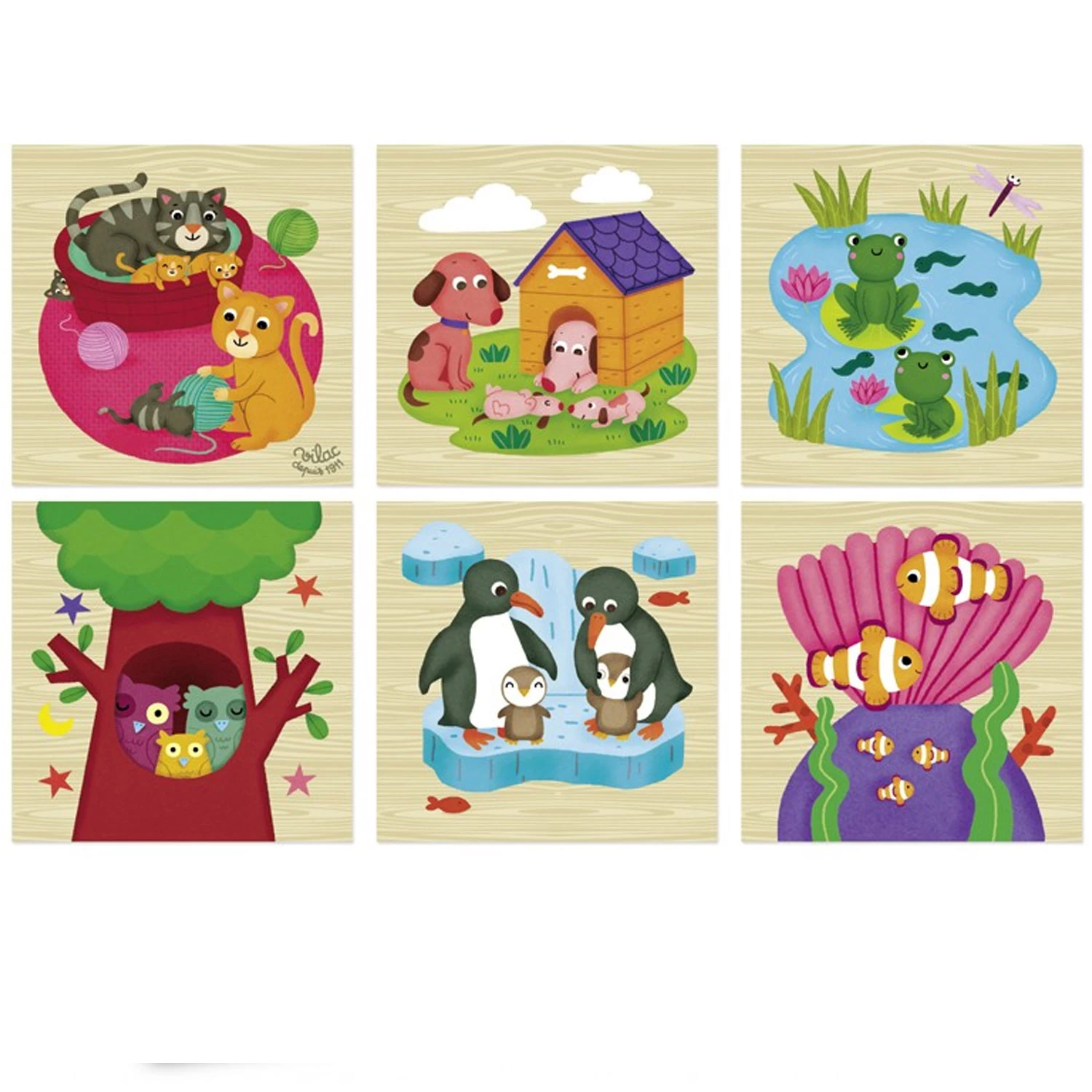 Vilac Puzzle 9 Cubes En Bois Animaux 4 Vilac Puzzle 9 Cubes En Bois Animaux – Image 4