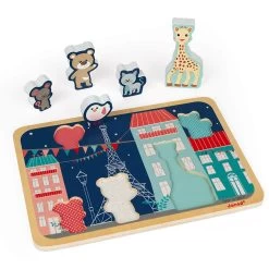 Janod Puzzle D'encastrement 5 Pièces Chunky : Sophie La Girafe -Merci tys p4 FULL 36