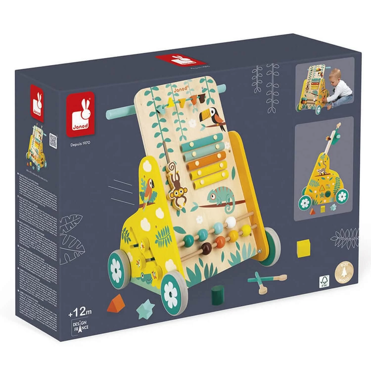 Janod Chariot De Marche Multi-activités Tropik 4 Janod Chariot De Marche Multi-activités Tropik – Image 4