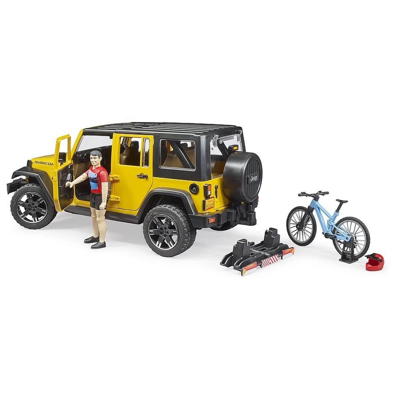 Bruder Jeep Wrangler Rubicon Avec Cycliste Et Vélo Tout Terrain 4 Bruder Jeep Wrangler Rubicon Avec Cycliste Et Vélo Tout Terrain – Image 4