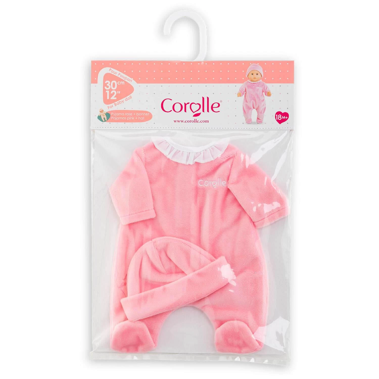 Corolle Vêtements Pour Petit Poupon 30 Cm : Pyjama Rose Et Bonnet 5 Corolle Vêtements Pour Petit Poupon 30 Cm : Pyjama Rose Et Bonnet – Image 5