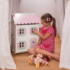 Le Toy Van Maison De Poupée En Bois : Maison Joli Coeur Rose -Merci tys p5 FULL 254