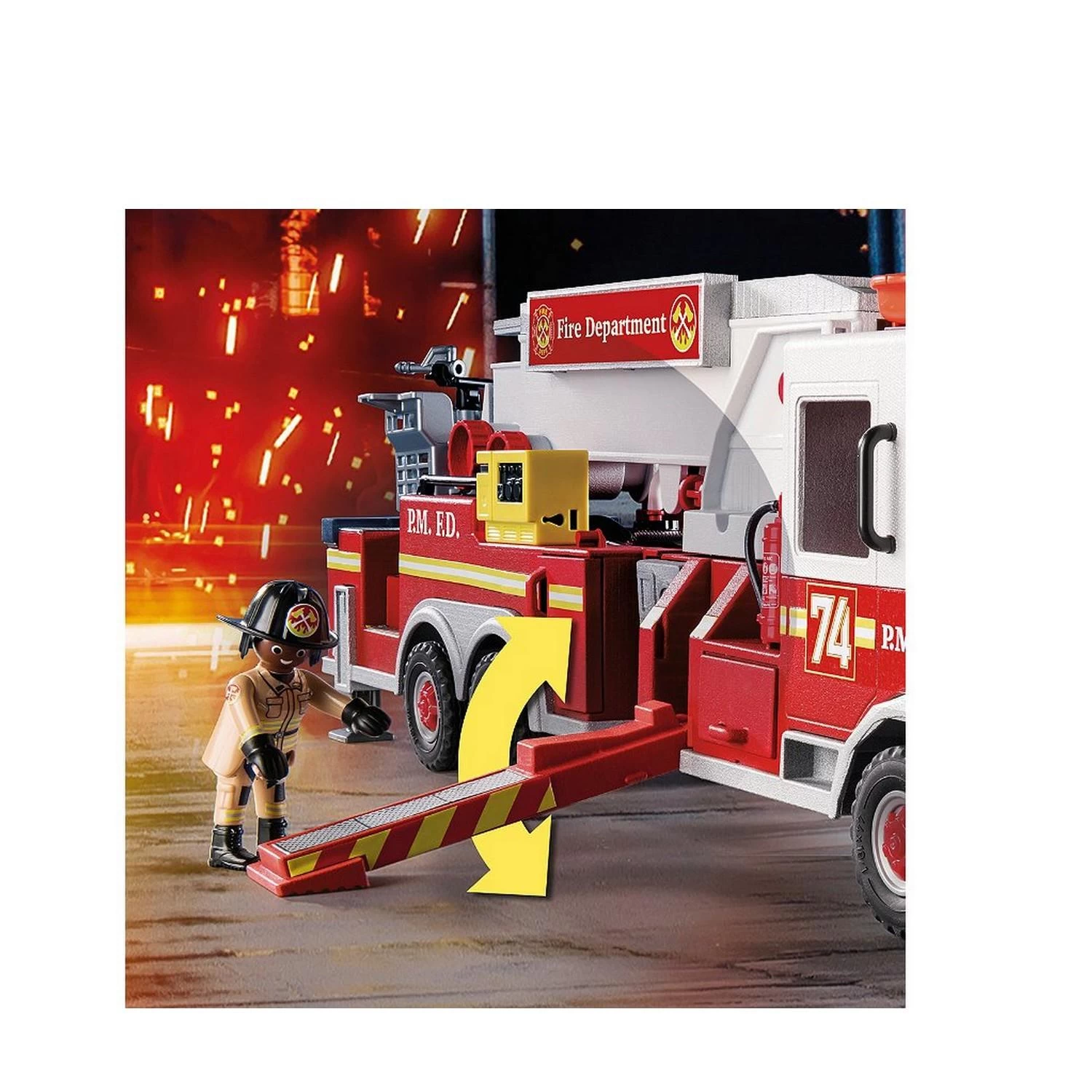 Playmobil 70935 City Action : Camion De Pompiers Avec échelle 5 Playmobil 70935 City Action : Camion De Pompiers Avec échelle – Image 5