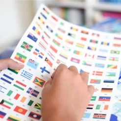 Poster Pédagogique Et Stickers : Drapeaux Du Monde -Merci tys p5 FULL 464