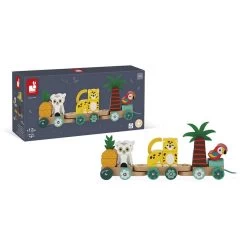 Janod Jouet à Tirer En Bois Tropik :Train Tropical -Merci tys p5 FULL 76
