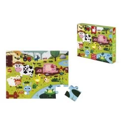 Janod Puzzle Tactile Géant : La Ferme -Merci tys p6 FULL 6