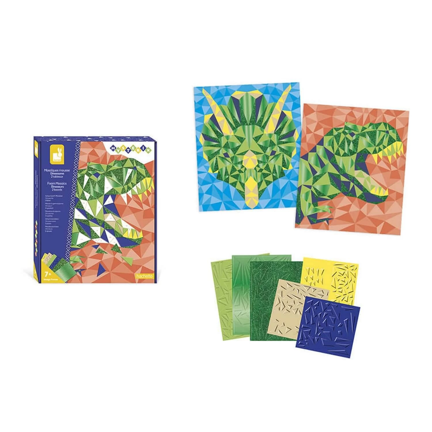Janod Kit Créatif : Mosaïques Mousse Dinosaures 7 Janod Kit Créatif : Mosaïques Mousse Dinosaures – Image 7