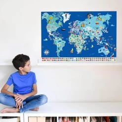 Poster Pédagogique Et Stickers : Drapeaux Du Monde -Merci tys p7 FULL 156